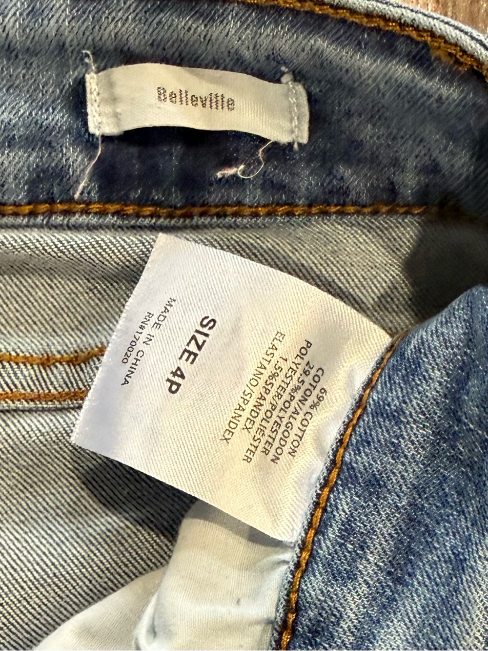 Tahari Belleville Premium Denim Jean 4P Light Wash Blue Jeans Bootcut Flare - Picture 5 of 12